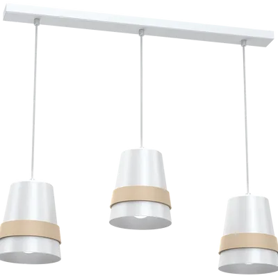 Lampa wisząca VENEZIA WHITE 3xE27, potrójny, biały, 3 klosze