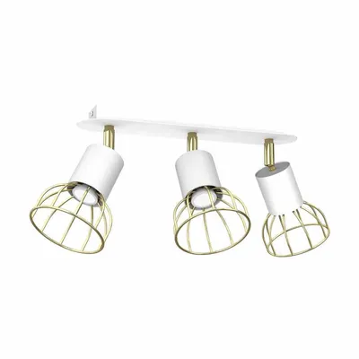 Lampa sufitowa, potrójna, biała, kierunkowa DANTE White/Gold 3x mini GU10