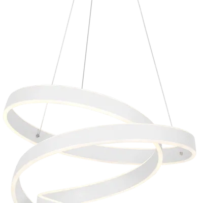 Lampa wisząca ANDROMEDA WHITE 100W LED, kręcona, biała, nowoczesna