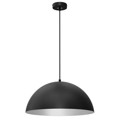 Lampa wisząca BETA BLACK/WHITE 1xE27 45cm, czarna z białym, pojedyncza