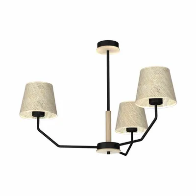 Lampa wisząca, potrójna, klasyczna ETNA Black 3xE27