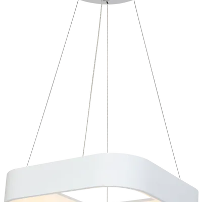 LAMPA WISZĄCA ASTRO WHITE 24W LED, kwadrat, nowoczesny, białe