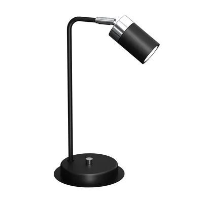 Lampka nocna JOKER BLACK/CHROME 1xGU10, na biurko, czarna