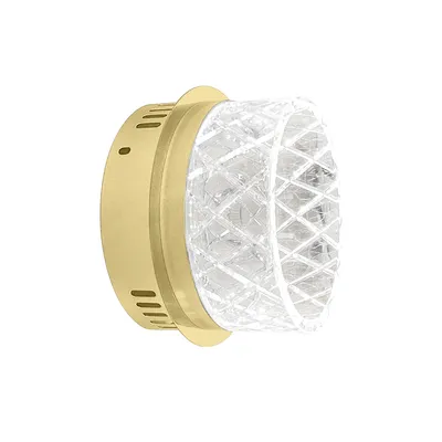 Kinkiet ELEGANCE 9W LED, kryształowy, złoty, glamour