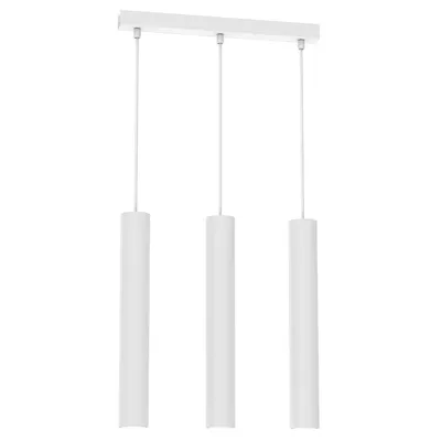 Lampa wisząca HUDSON WHITE 3xGU10, biała, potrójna, tuba