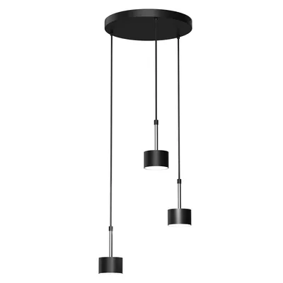 Lampa wisząca ARENA BLACK/SILVER 3xGX53, czarna, potrójna