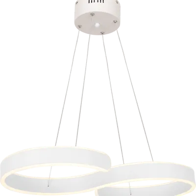 Lampa wisząca INFINITY WHITE 60W LED, biały, nieskończoność, dwa okręgi