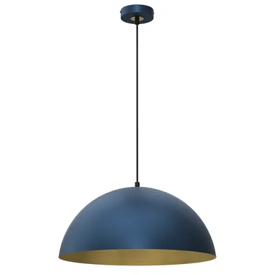 Lampa wisząca BETA NAVY BLUE/GOLD 1xE27 45cm, granatowa, złota pojedyncza