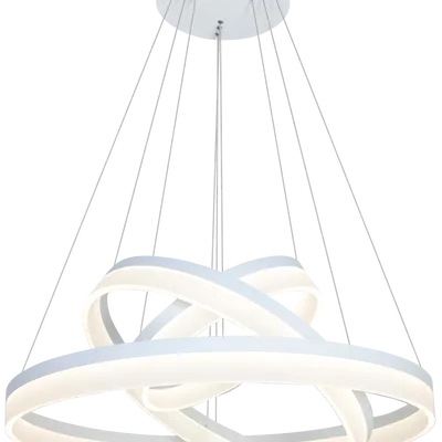 LAMPA WISZĄCA RING 4080 114W LED + PILOT, i okręgi, ringi, biała, nowoczesna