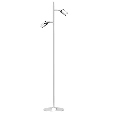 Lampa podłogowa JOKER WHITE/CHROME 2xGU10, stojąca, biała, podwójna