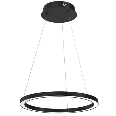 Lampa wisząca GALAXIA BLACK 26W LED, czarna, okrągła, wisząca