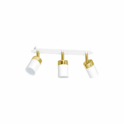 Lampa sufitowa, potrójna, kierunkowa, biała, złota JOKER WHITE/GOLD 3xGU10