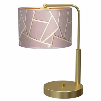 Lampka nocna, różowa, złota, ZIGGY PINK Gold/Pink 1xE27