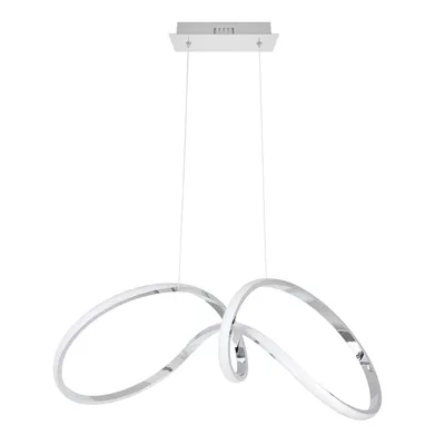 Lampa wisząca TESORO CHROME 48W LED, zawijas, nowoczesna