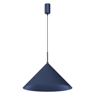 Lampa wisząca CAPITAL NAVY BLUE Ø46cm 1xGX53, niebieska, pojedyncza, jeden klosz, trójkąt