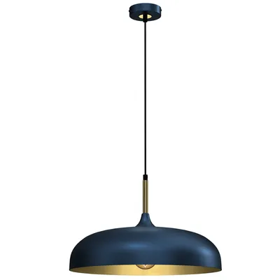 Lampa wisząca LINCOLN BLUE/GOLD 1xE27 45cmgranatowa, złota, pojedyncza