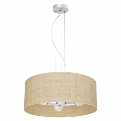 Lampa wisząca, boho, rattanowa MARSHALL WHITE / RATTAN 3xE27