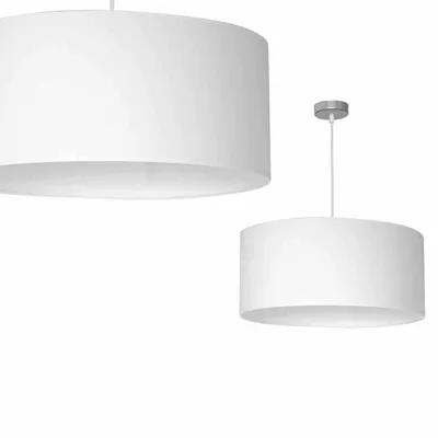 Lampa wisząca, pojedyncza, biała CASINO WHITE/CHROME 1xE27