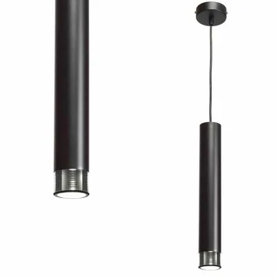 Lampa wisząca, czarna, nad stół, wyspę DANI BLACK/CHROME 1xGU10