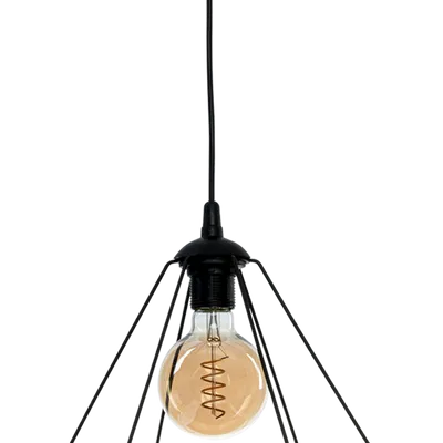 Lampa wisząca BASKET BLACK 1xE27, loft, loftowa, czarna