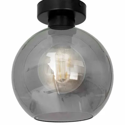 Lampa sufitowa, pojedyncza, kula SOFIA SMOKED 1xE27