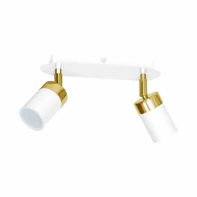 Lampa sufitowa, podwójna, kierunkowa, biała, złota JOKER WHITE/GOLD 2xGU10