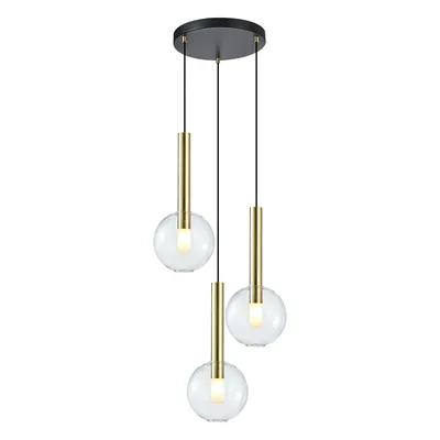 Lampa wisząca NIKO GOLD 3xG9, złota, potrójna, 3 klosze