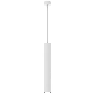 Lampa wisząca HUDSON WHITE 1xGU10, biała, pojedyncza, tuba