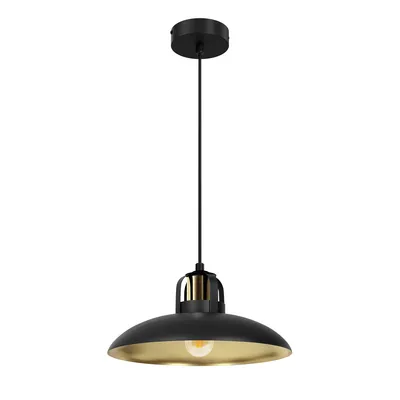 Lampa wisząca FELIX BLACK/GOLD 1xE27, czarna, złota, pojedyncza