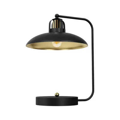 Lampka biurkowa FELIX BLACK/GOLD 1xE27, na biurko, czarna, złota,