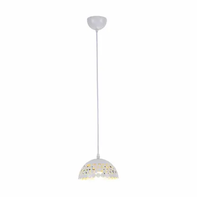 Lampa wisząca LISA WHITE 1xE27 18cm, biała, pojedyncza, nad stół, wyspę