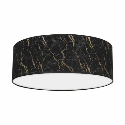 Lampa sufitowa, okrągłą, czarna, złota SENSO Black/Gold 3xE27 Ø50cm