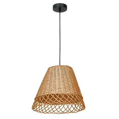 Lampa wisząca VIMINI NATURAL WOOD 1xE27, wiklina, boho, naturalna