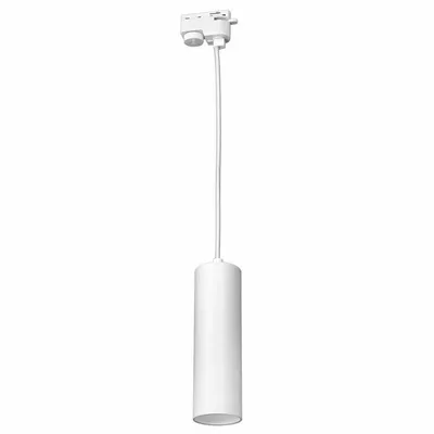 Pipe Track Pendant Light White 1xGU10 tuba, biała, pojedyncza