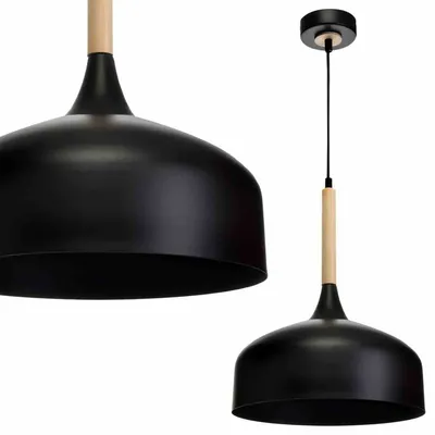 Lampa wisząca, czarna, pojedyncza TAYLOR BLACK 1xE27 60W