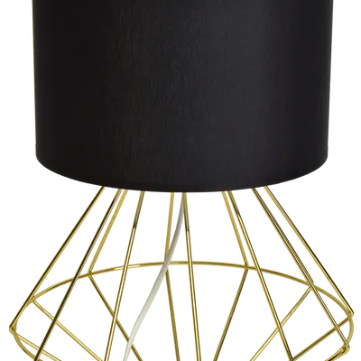 Lampa stojąca LUPO BLACK/GOLD 1xE27 loftowa, czarna, złota