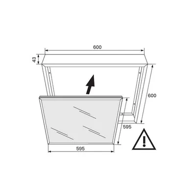 RAMKA 60x60 DO PANELU LED PLASTIKOWA