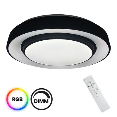 Plafon NAOMI czarna z pilotem SMART Ø380 mm 24W LED RGB