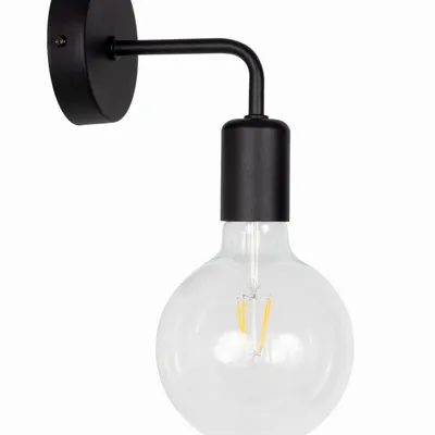 Lampa ścienna kinkiet nowoczesny czarny loft