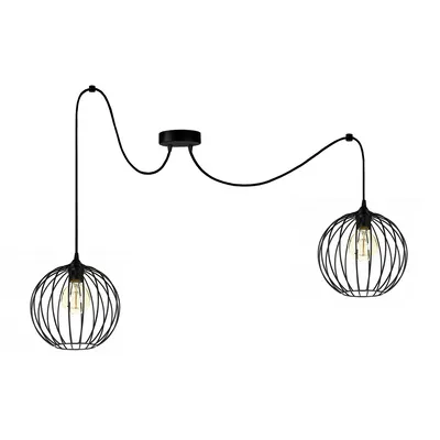 Lampa loft kula 2 płomienna pająk