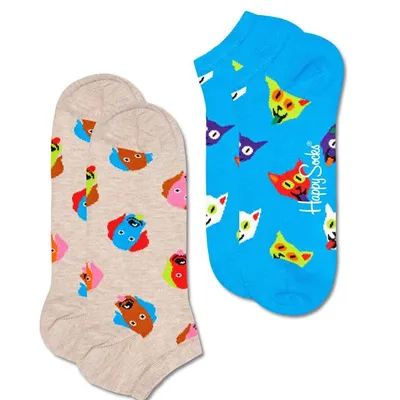 SKARPETKI HAPPY SOCKS 2-PAK DOG & CAT LOW DAC02-1700 36-40 Multikolor