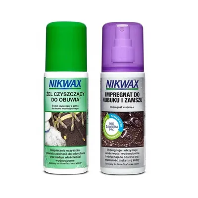 Zestaw Impregnat do nubuku zamszu + Żel do czyszczenia obuwia 125 ml NIKWAX