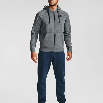 Bluza męska UNDER ARMOUR Rival Fleece FZ Hoodie 1320737 szara L Szary