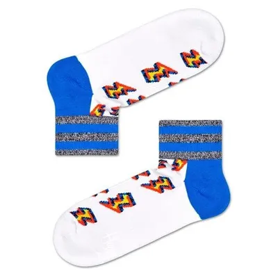 SKARPETKI HAPPY SOCKS ATHLETIC ETERNITY FLASH 1/4 CREW ATETF13-1300 36-40 Biały