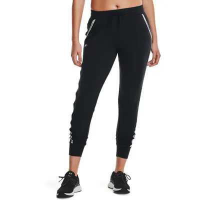 Spodnie damskie UNDER ARMOUR 1361095 Rival Terry Taped Pant czarne M Czarny