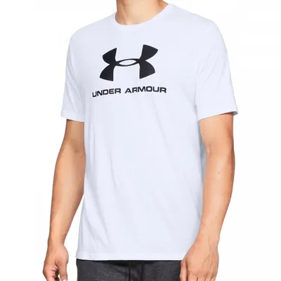 Koszulka męska UNDER ARMOUR Sportstyle Logo SS 1329590 biała L Biały