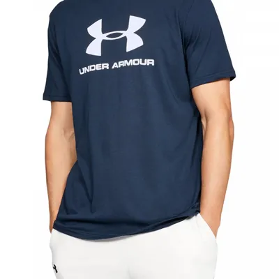 Koszulka męska UNDER ARMOUR Sportstyle Logo SS 1329590 granatowa S Granatowy