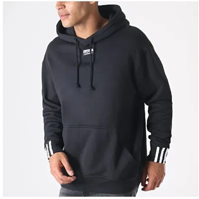 Bluza męska ADIDAS R.Y.V. Hoody EJ7424 czarna XXL Czarny