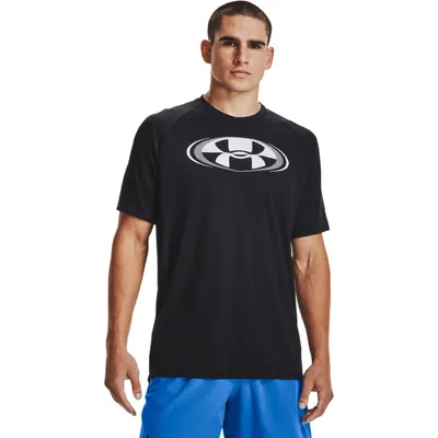 Koszulka funkcyjna męska UNDER ARMOUR UA TECH 2.0 Circuit SS 1361699 czarna XXL Czarny