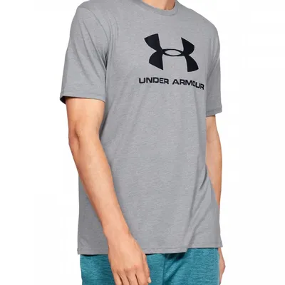 Koszulka męska UNDER ARMOUR Sportstyle Logo SS 1329590 szara M Szary